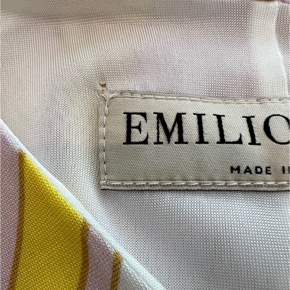 EMILIO PUCCI LAVENDER YELLOW VISCOSE DRESS MODEL 1EJH25 SIZE IT 40 / US 6 - Picture 17 of 17